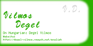 vilmos degel business card
